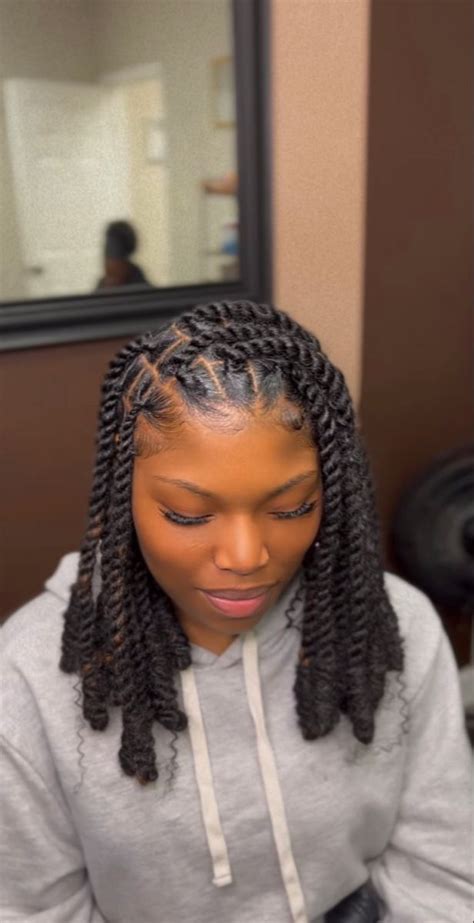 Free Hand Hairstyles Short Box Braids Hairstyles Flat Twist