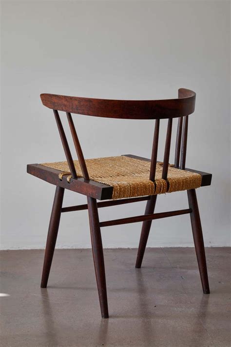 Set Of Six Grass Seated Chairs By George Nakashima Nakashima