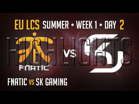 FNC Vs SK HIGHLIGHTS Week 1 EU LCS Summer Split 2015 S5 Fnatic Vs