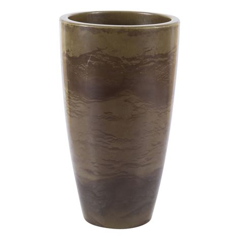 Vaso de Chão Extra Grande em Plástico 70x40cm Marrom Verona Vasart