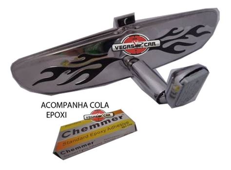 Espelho Retrovisor Interno Inox Flames Opala Fusca Hot Rod R Em Mercado Livre