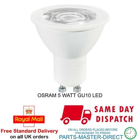 Osram 5 Watt 5w Cool White Gu10 Led Light Bulb Lamp Par16 4000k A