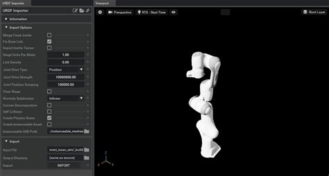Import URDF Omniverse IsaacSim