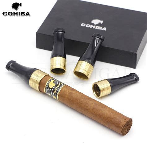 COHIBA Accessories Cigar Holder 1 Finger Men Smoking Cigar Pipe Delicate Mourhpiece Gifts Smoke ...