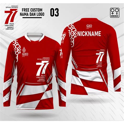 Jual Jersey Hut Kemerdekaan Ri Ke 77 Baju 17an Kaos Dirgahayu Indonesia