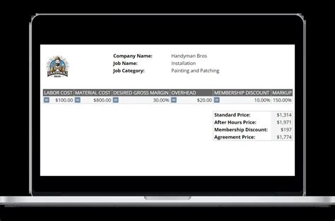 Handyman Flat Rate Pricing Template Housecall Pro