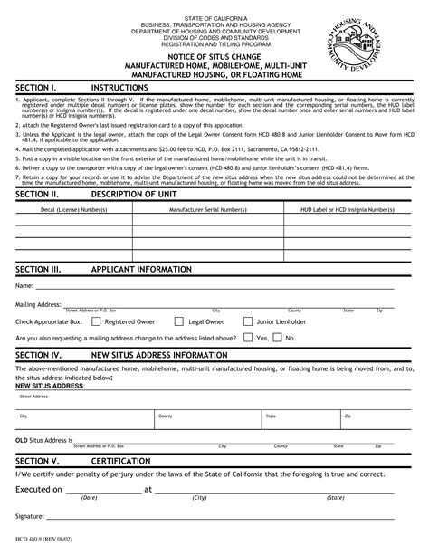 Form Hcd Fill Out Printable Pdf Forms Online