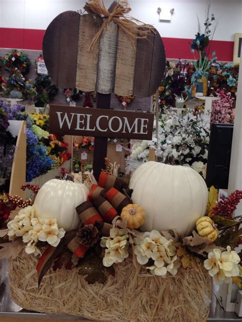 Fall Hay Bale Tabletop Arrangement With Pumpkins Laura A Tulsa