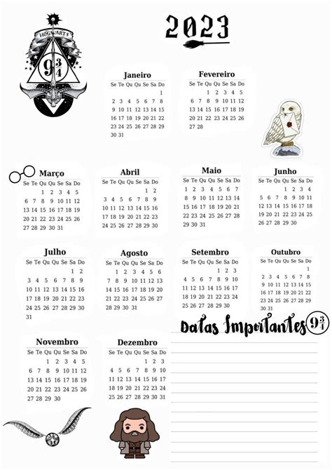 Calendario Do Harry Potter Capas De Livros Harry Potter