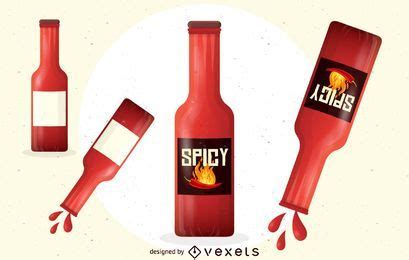 Hot Sauce Bottle Vector Download