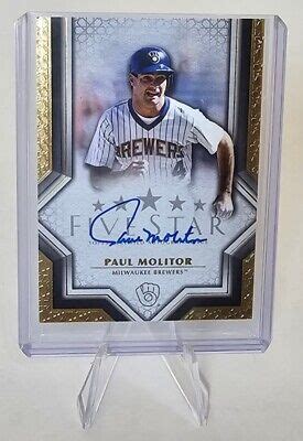 Topps Five Star Auto Paul Molitor Fsa Pm Brewers Ebay