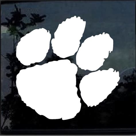 Clemson Tigers Paw 2 Window Decal Sticker | Custom Made In the USA ...