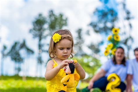 Ensaio Infantil Girassol Da Íris