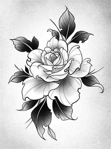 Rose Drawing Tattoo Flower Tattoo Drawings Roses Drawing Tattoo