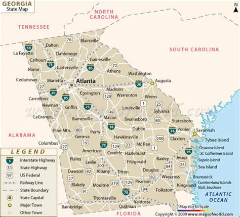 Georgia USA Map - United States