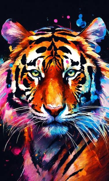 Premium Photo | Abstract tiger art