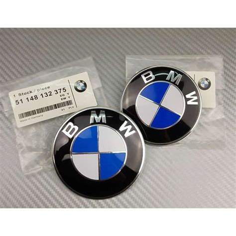 Logos Badges Embl Me Bmw Mm Capot Mm Coffre Effet Carbone Bleu