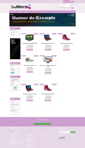 Layouts Templates De Loja Virtual Da Plataforma De E Commerce Loja Mestre