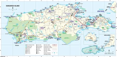 Kangaroo Island Self Drive Itineraries Map Road Map Australia