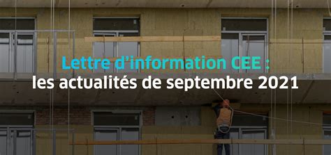 Lettre Dinformation Cee Les Actualit S De Septembre