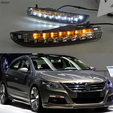 Cscsnl 2pcs For Vw Volkswagen Passat Cc 2009 2010 2011 2012 Led Drl Daytime Running Lights With