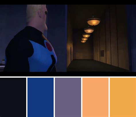 The Incredibles 2004 Film Photography Color Palettes Pixar Necklace