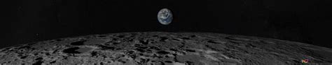 Earth view from the moon's surface 2K wallpaper download