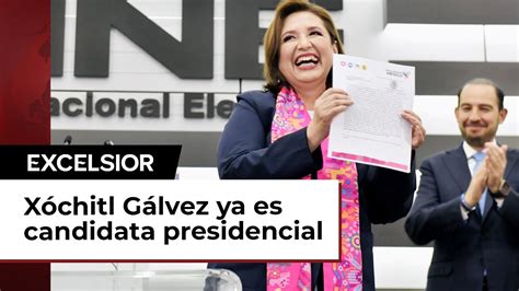 Xóchitl Gálvez acude al INE para registrarse como candidata