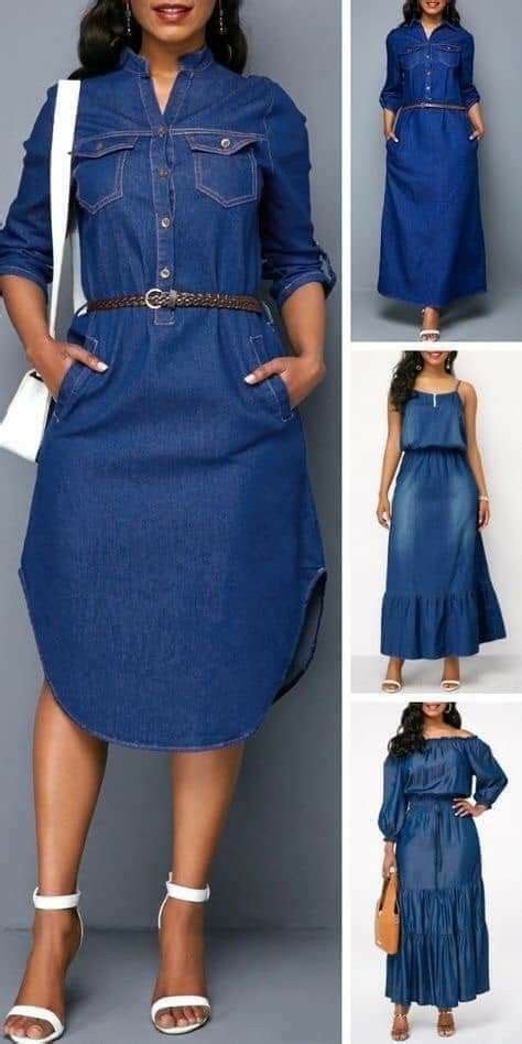 Jean Dress Outfits Denim Dress Latest African Fashion Dresses