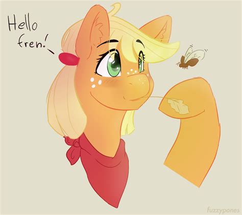 1444905 Safe Artist Fuzzypones Derpibooru Import Applejack Earth