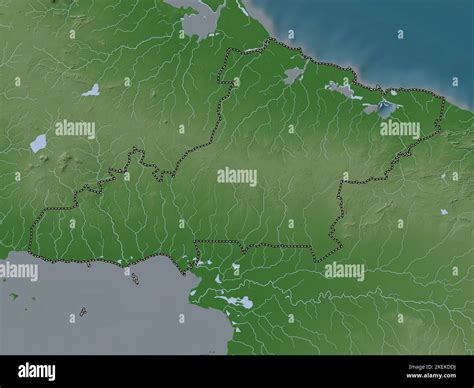 Las Tunas Province Of Cuba Elevation Map Colored In Wiki Style With