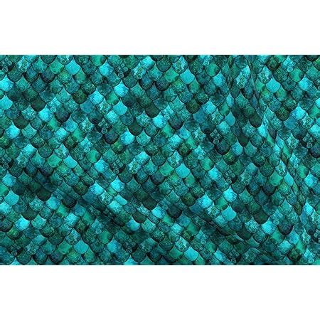 Amazon Fingerinspire Mermaid Scales Fabric X Inch Dark Cyan