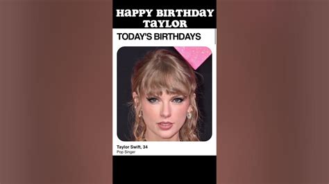 Happy Birthday Taylor Swift We Love You 🥰 Youtube