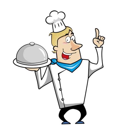 Cartoon Chef With Serving Tray Stock Vector Image By ©kchungtw 21809695