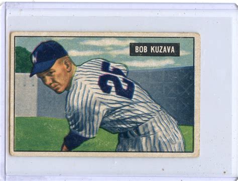 1951 BOWMAN BASEBALL 97 BOB KUZAVA WASHINGTON SENATORS SET BREAK