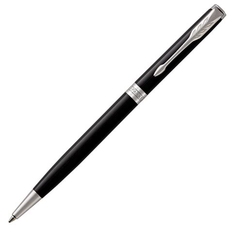 Parker Sonnet Slim Ballpoint Pen Black Lacquer Chrome Trim