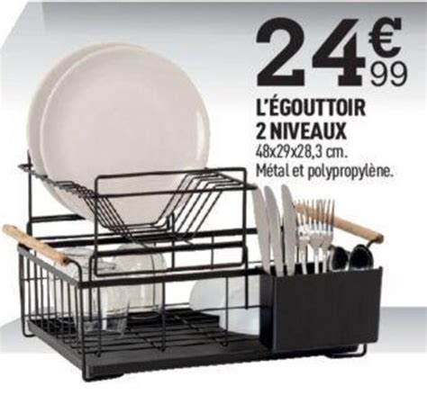 Promo L ÉGOUTTOIR 2 NIVEAUX chez Centrakor