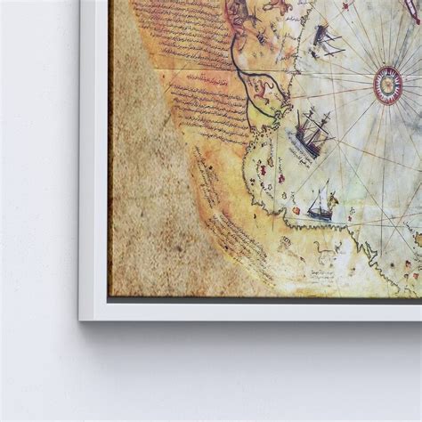 Piri Reis Map Antique Map Poster Piri Reis Art Vintage Map Etsy