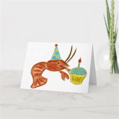 Birthday Crawfish Cupcake Card