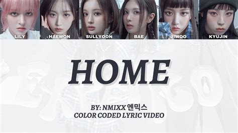 NMIXX 엔믹스 Home Color Coded Lyric Video YouTube