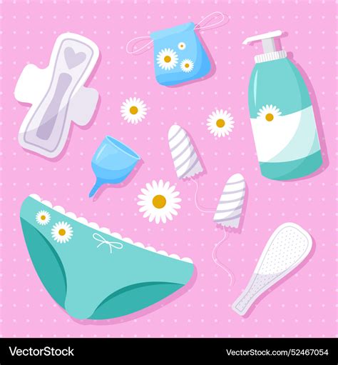 Feminine Hygiene Products Concept Royalty Free Vector Image