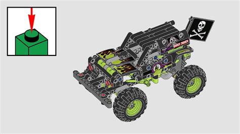 LEGO Technic 42118, Monster Jam Grave Digger - building instructions ...