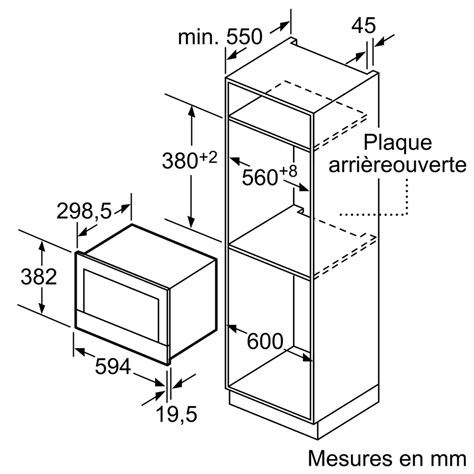 Micro Onde Bosch Encastrable Lt Avec Grille Inox Bfl Gs