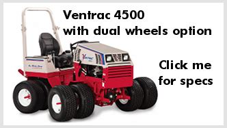 Ventrac Compact Tractor With Dual Wheels Option Cushman Motor