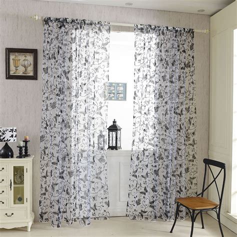 Window Curtain Light Filtering Translucent Curtains Rod Pocket Curtains ...