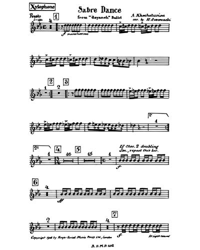 Sabre Dance Sheet Music by Aram Khachaturian | nkoda