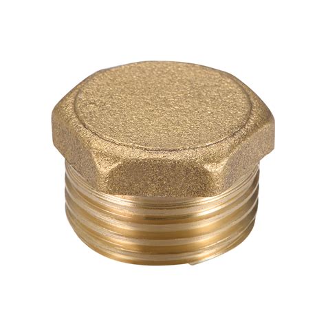 Brass Pipe Fitting Cored Hex Head Plug 12g Male Thread Connector