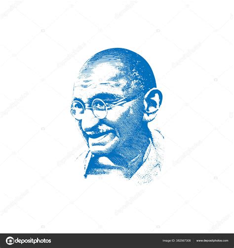 Vector Illustration Mohandas Karamchand Gandhi Mahatma Gandhi Who Born October Stock Vector ...