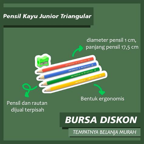 Jual Pensil Kayu Faber Castell Junior Dan Rautan Khusus Triangular