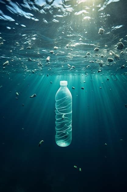 Premium Photo | Plastic waste on the bottom of the ocean Environmental pollution